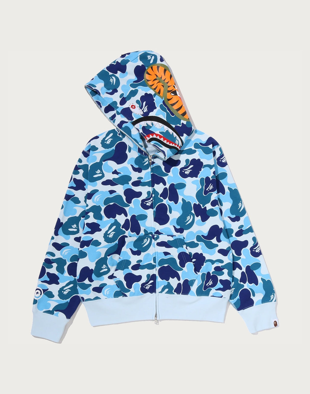 ABC CAMO CRYSTAL STONE SHARK FULL ZIP HOODIE LADIES
