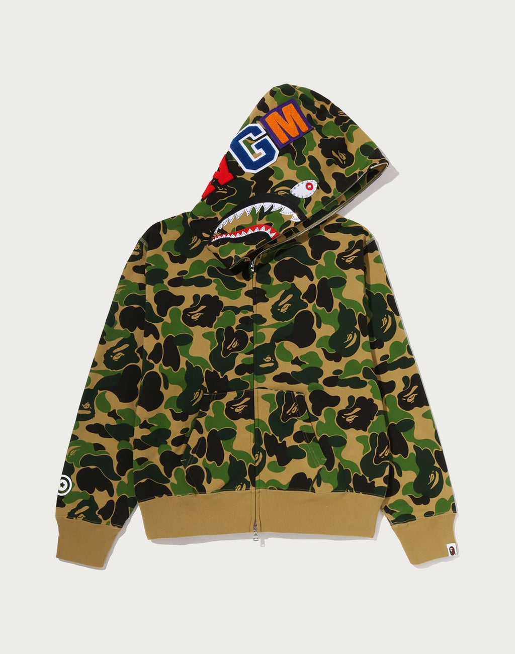ABC CAMO CRYSTAL STONE SHARK FULL ZIP HOODIE LADIES