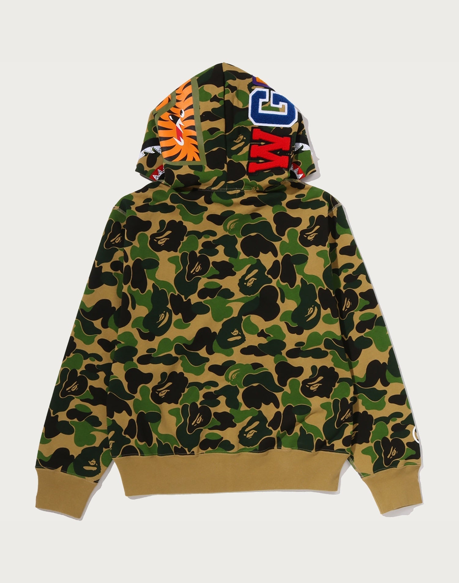 ABC CAMO CRYSTAL STONE SHARK FULL ZIP HOODIE LADIES