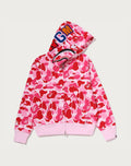 ABC CAMO CRYSTAL STONE SHARK FULL ZIP HOODIE LADIES