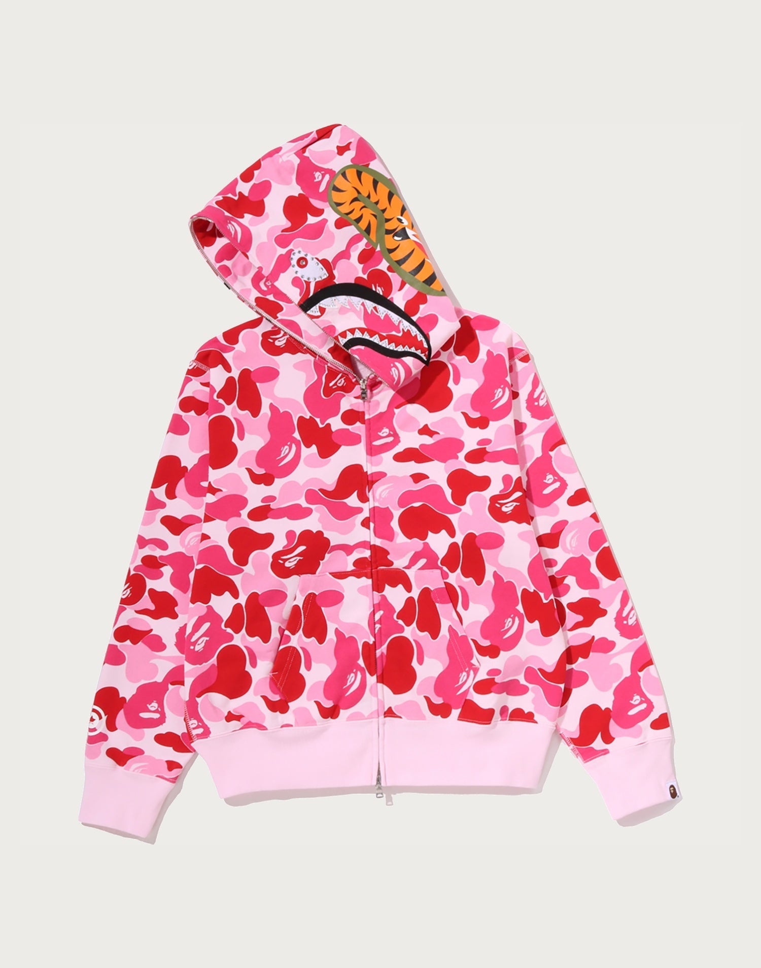 ABC CAMO CRYSTAL STONE SHARK FULL ZIP HOODIE LADIES