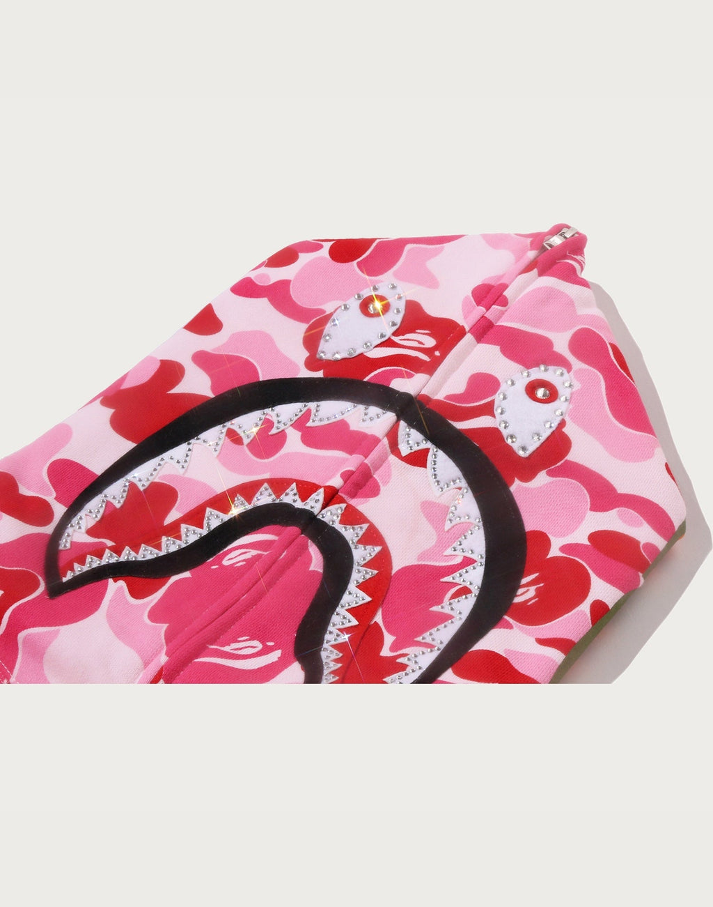 ABC CAMO CRYSTAL STONE SHARK FULL ZIP HOODIE LADIES