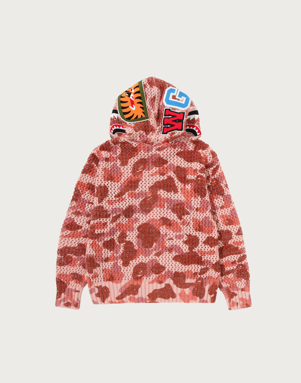 1ST CAMO CROCHET SHARK FULL ZIP HOODIE LADIES