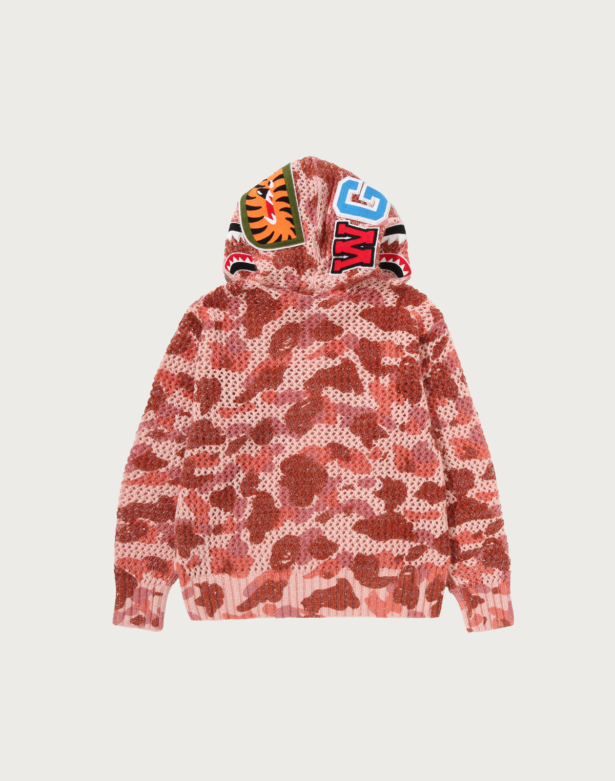 1ST CAMO CROCHET SHARK FULL ZIP HOODIE LADIES
