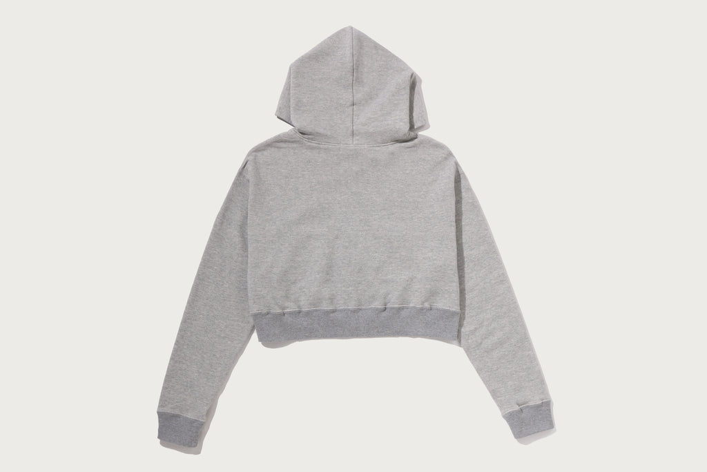APE HEAD ONE POINT CROPPED ZIP HOODIE LADIES