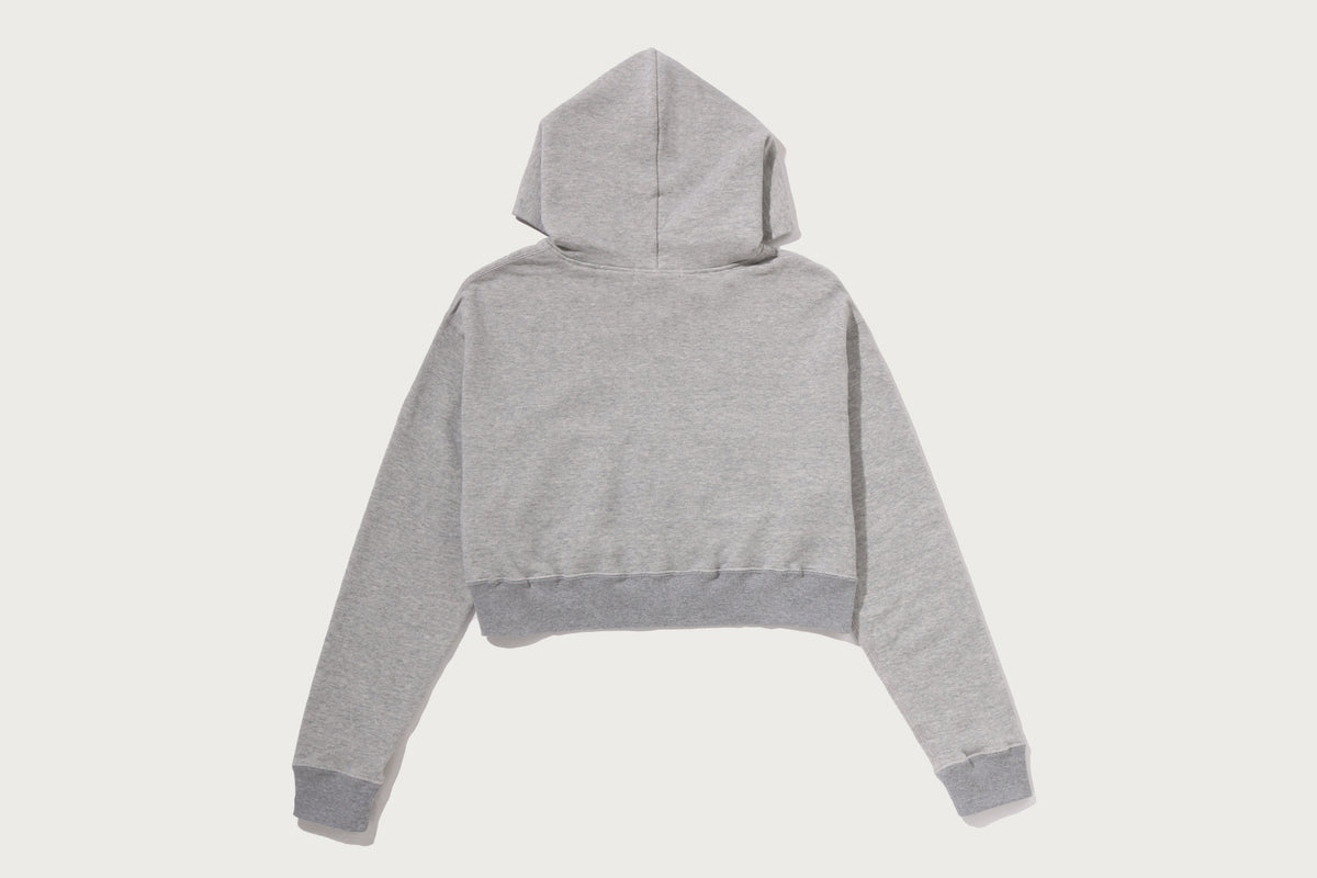 APE HEAD ONE POINT CROPPED ZIP HOODIE LADIES