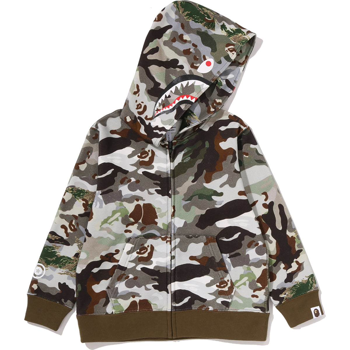 HYBRID CAMO SHARK ZIP HOODIE KIDS