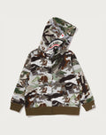 HYBRID CAMO SHARK ZIP HOODIE KIDS