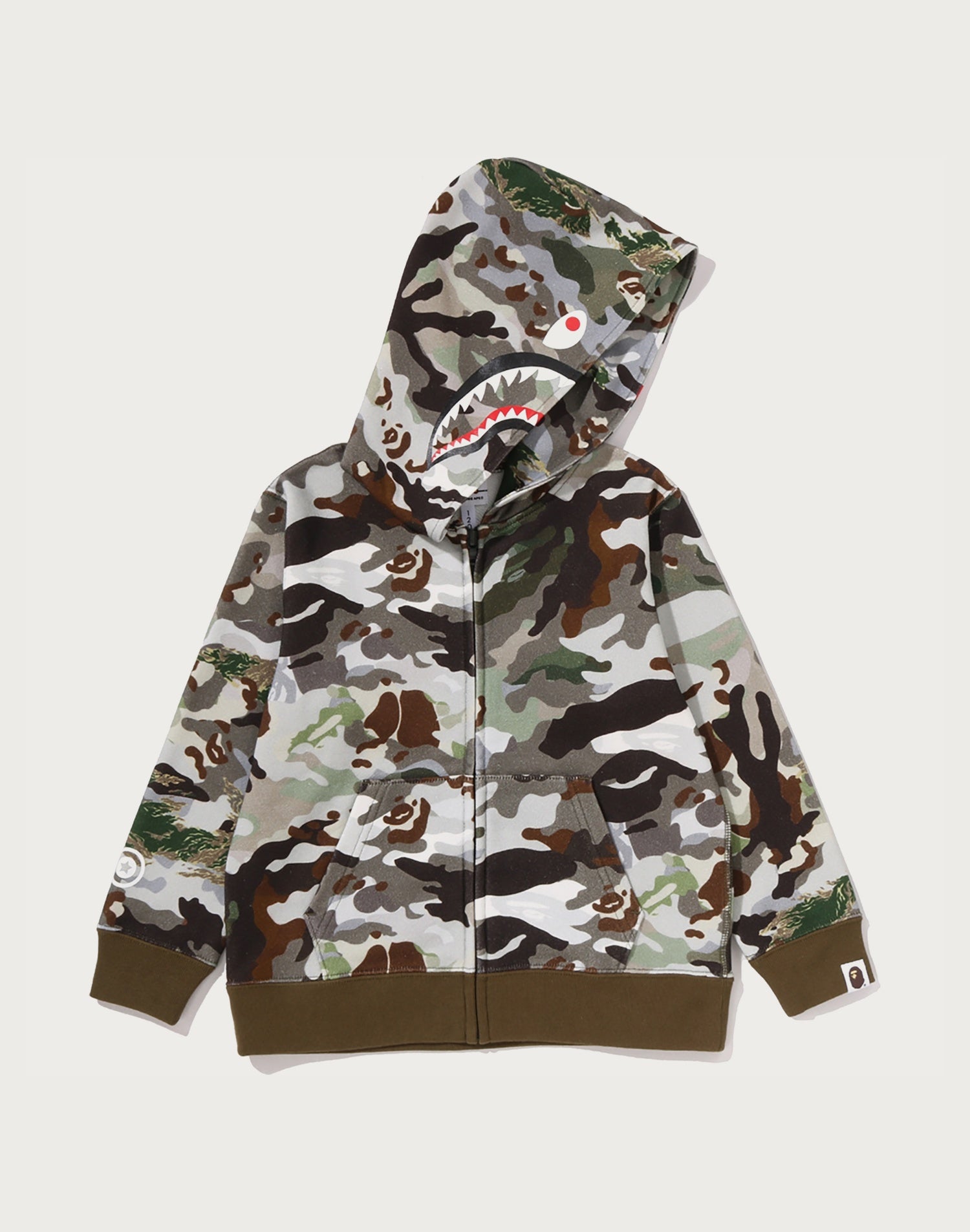 HYBRID CAMO SHARK ZIP HOODIE KIDS