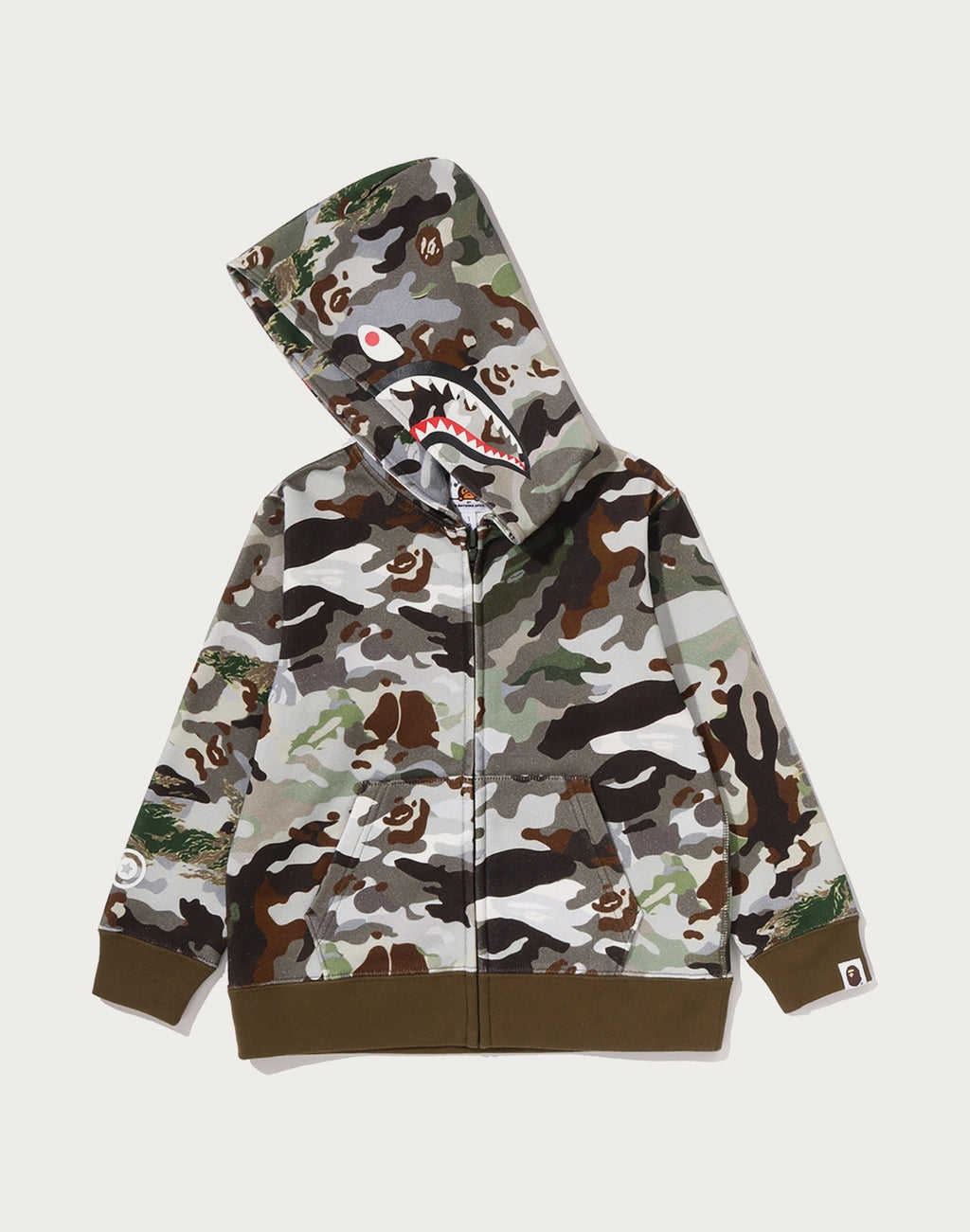 HYBRID CAMO SHARK ZIP HOODIE KIDS