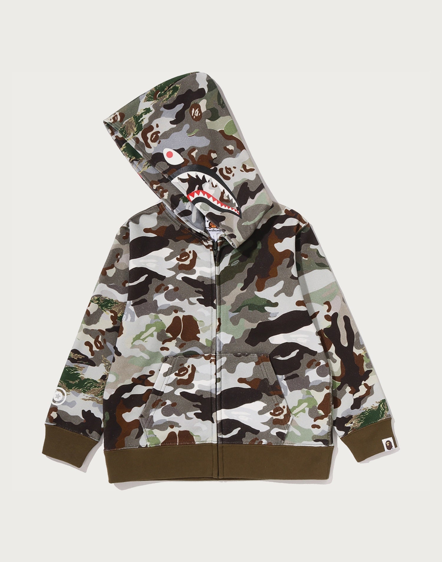 HYBRID CAMO SHARK ZIP HOODIE KIDS