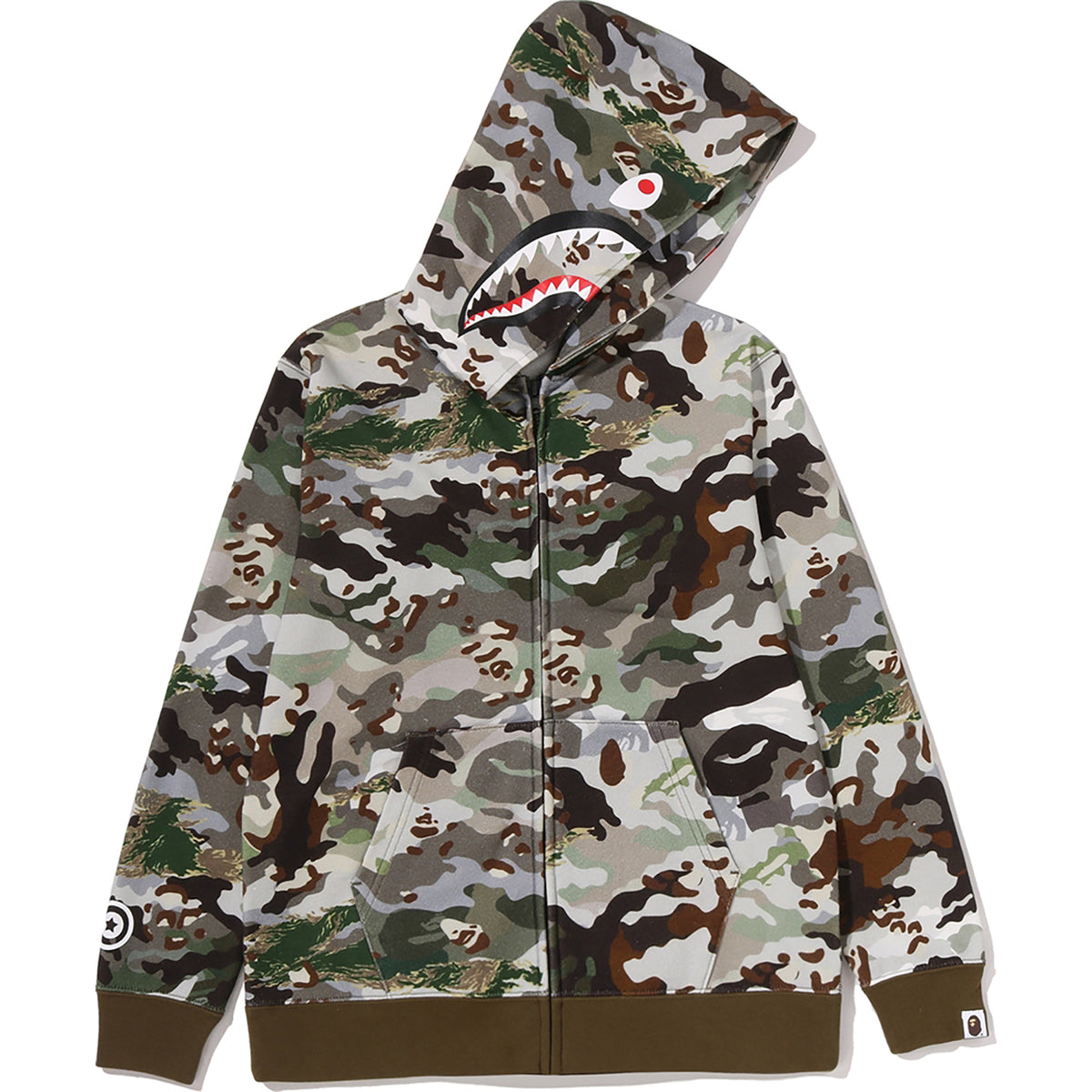 HYBRID CAMO SHARK ZIP HOODIE JR KIDS