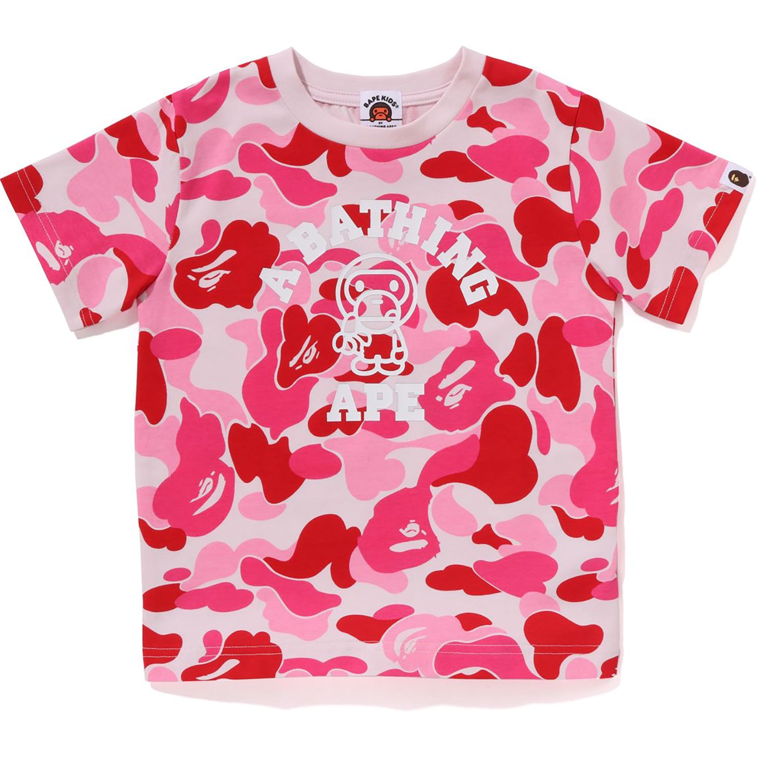 Bape college camo tee sale pink