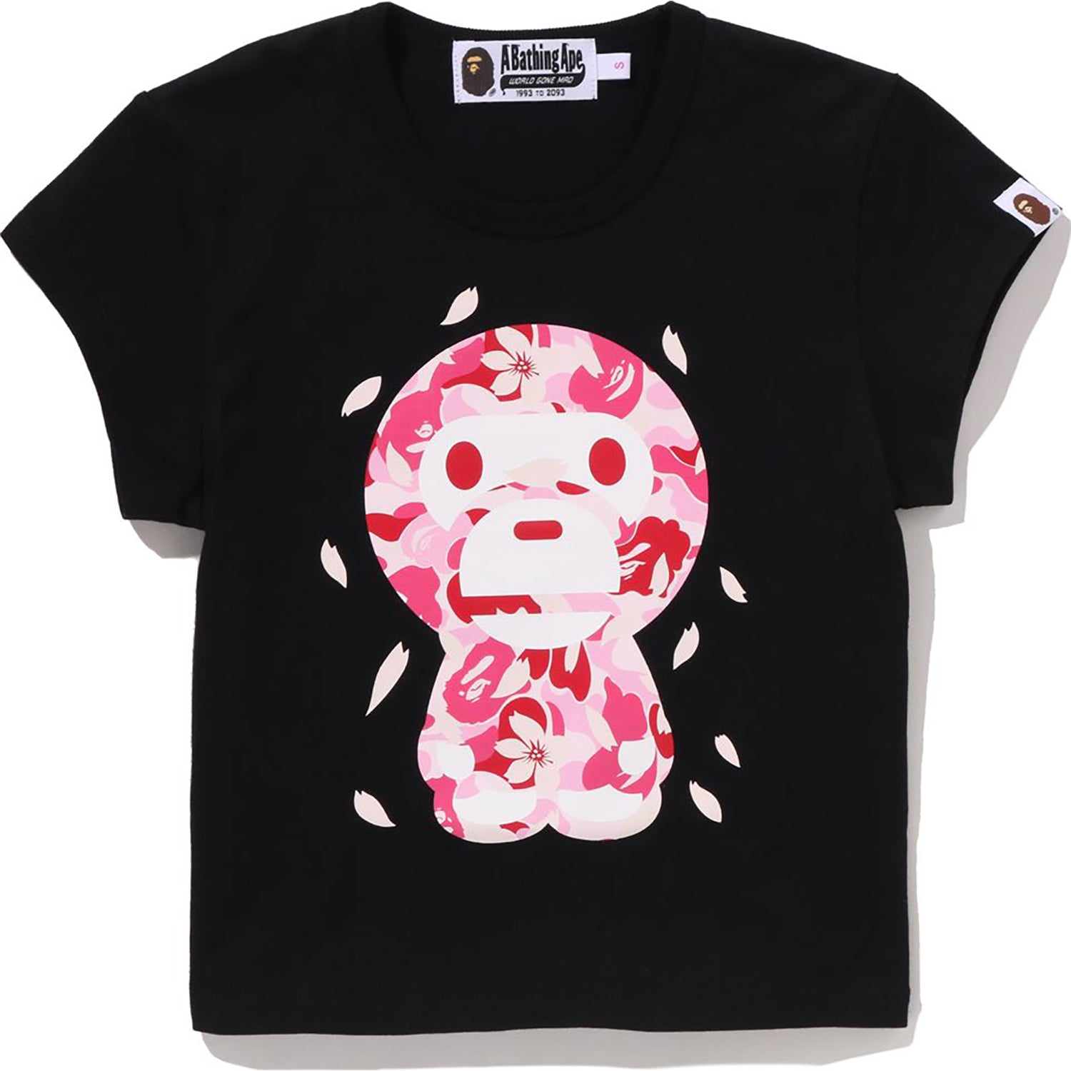 ABC SAKURA CAMO BABY MILO CROPPED TEE LADIES – us.bape.com
