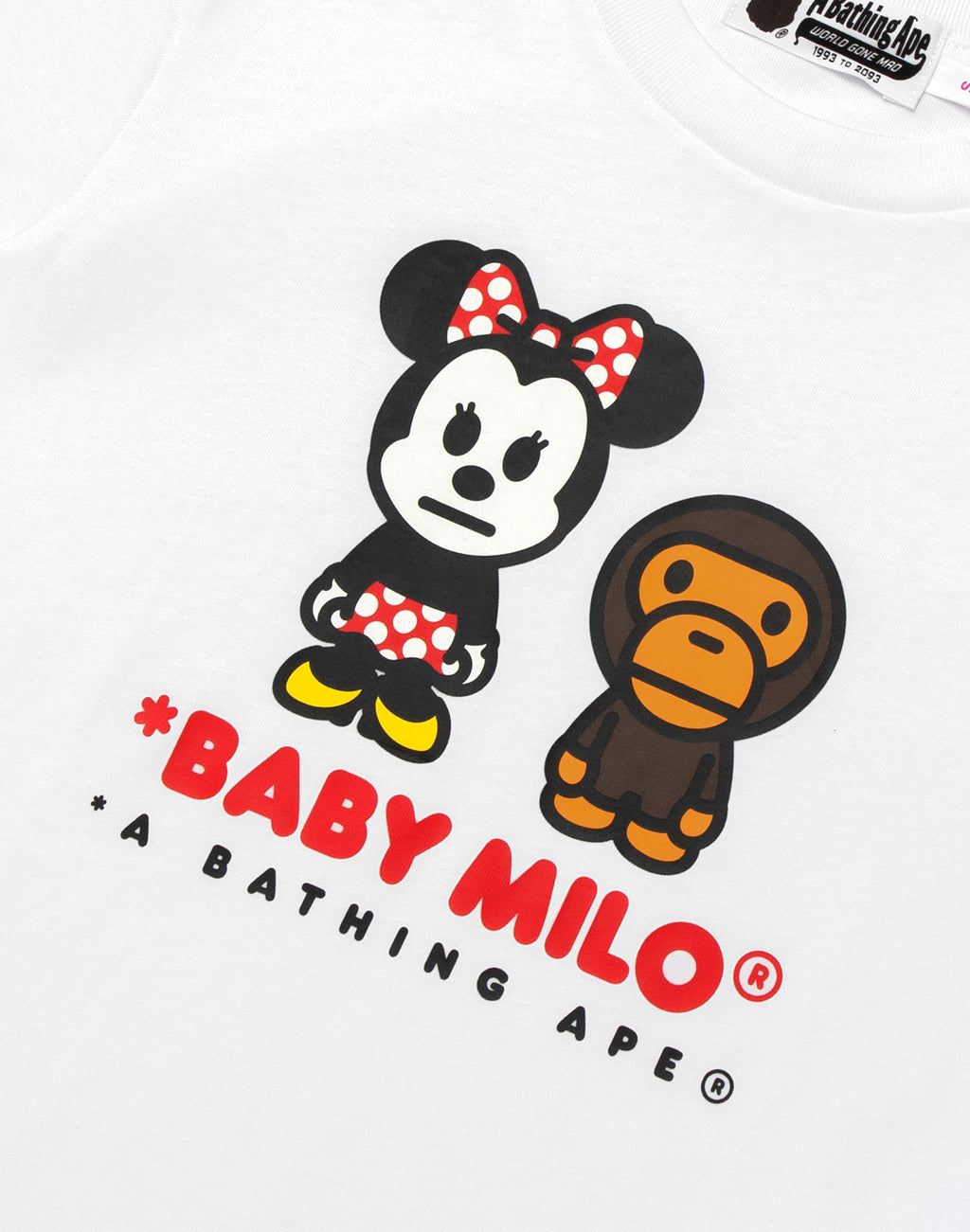 BAPE X DISNEY MINNIE MOUSE BABY MILO MINI TEE LADIES
