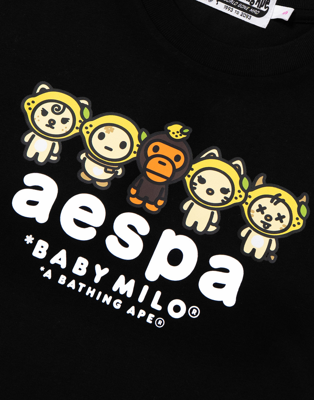 BAPE X AESPA BABY MILO LEMONADE MINI TEE LADIES