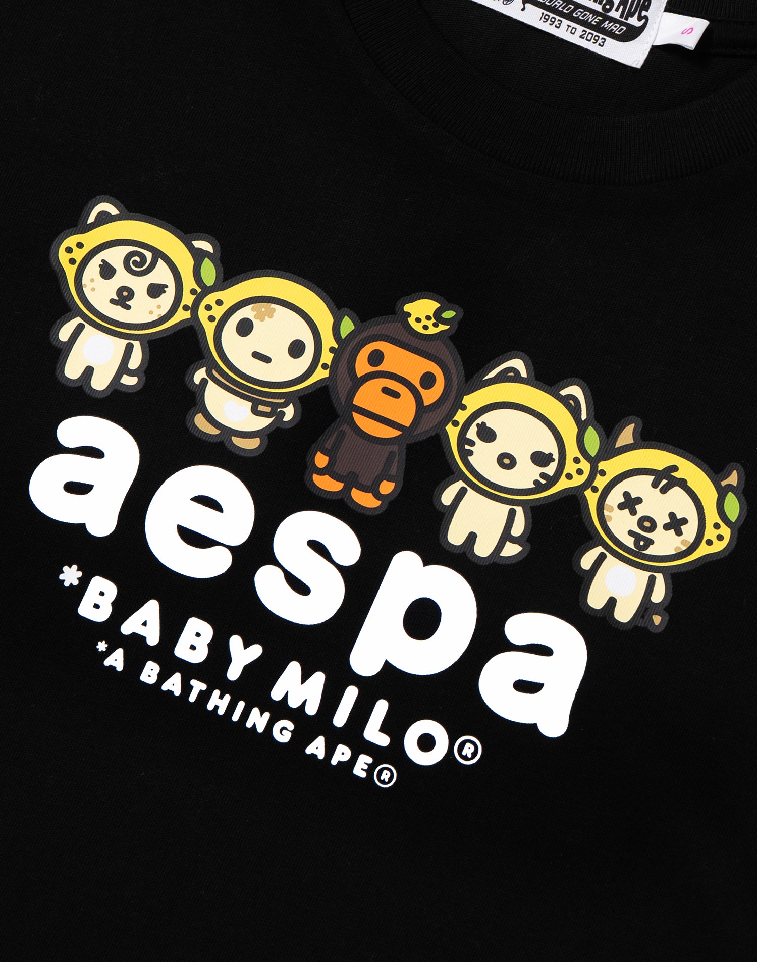 BAPE X AESPA BABY MILO LEMONADE MINI TEE LADIES