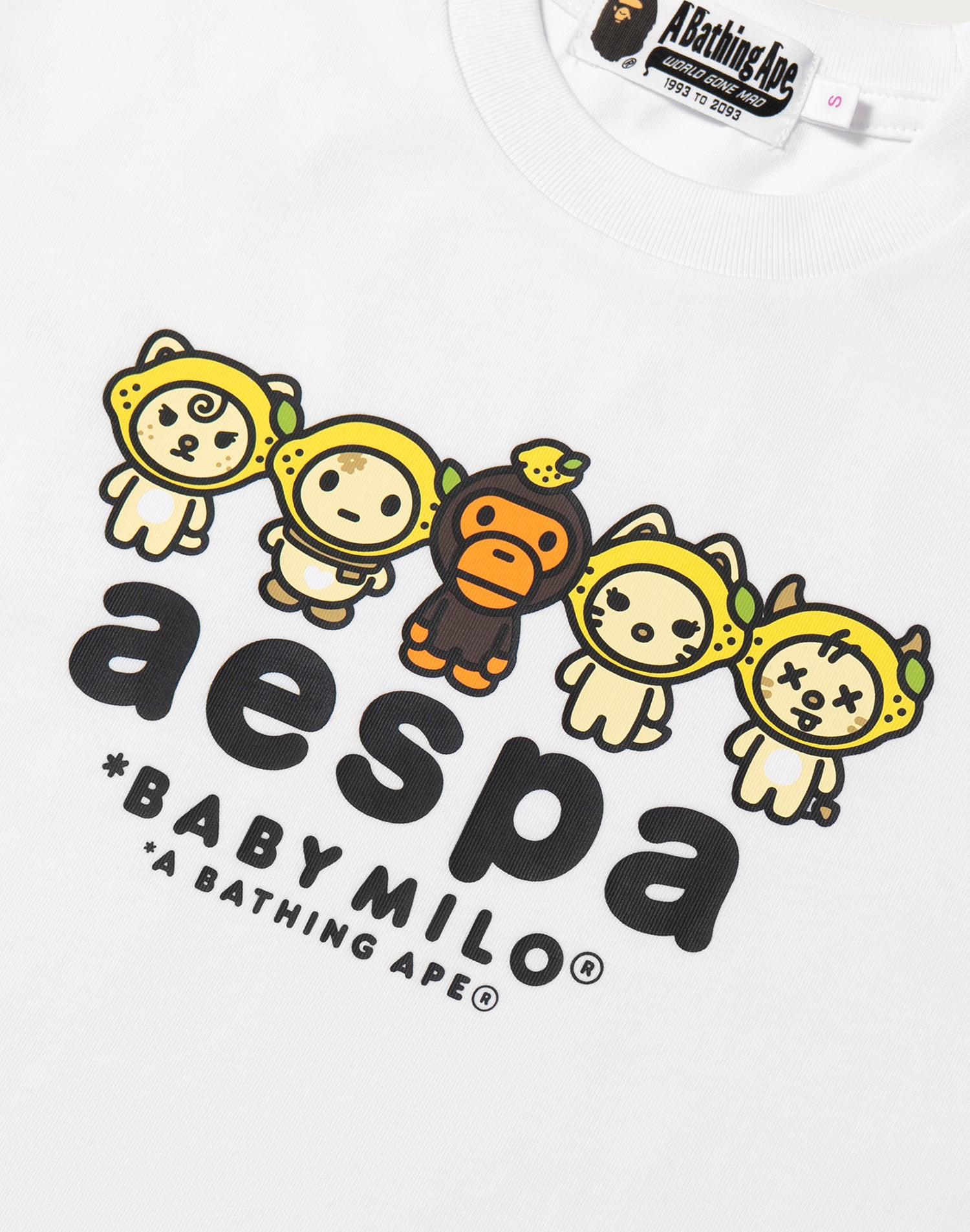 BAPE X AESPA BABY MILO LEMONADE MINI TEE LADIES