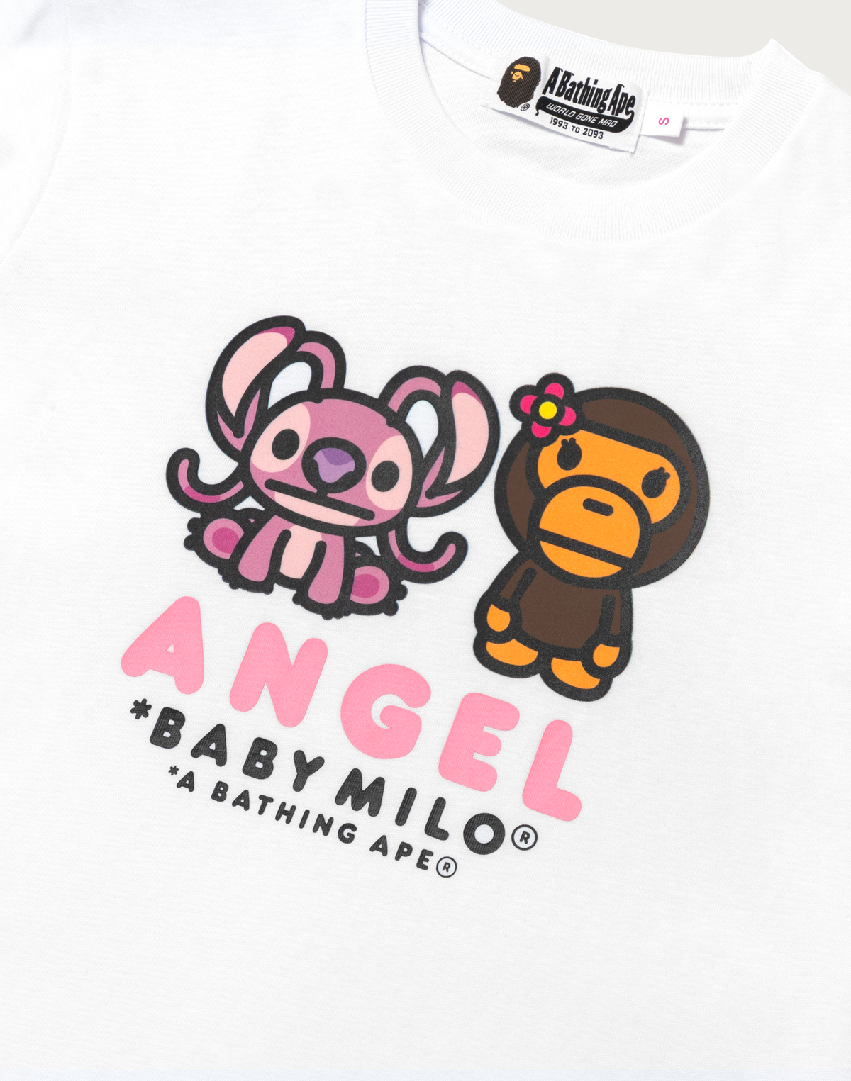 BAPE X DISNEY ANGEL AND BABY MILO MINI TEE LADIES