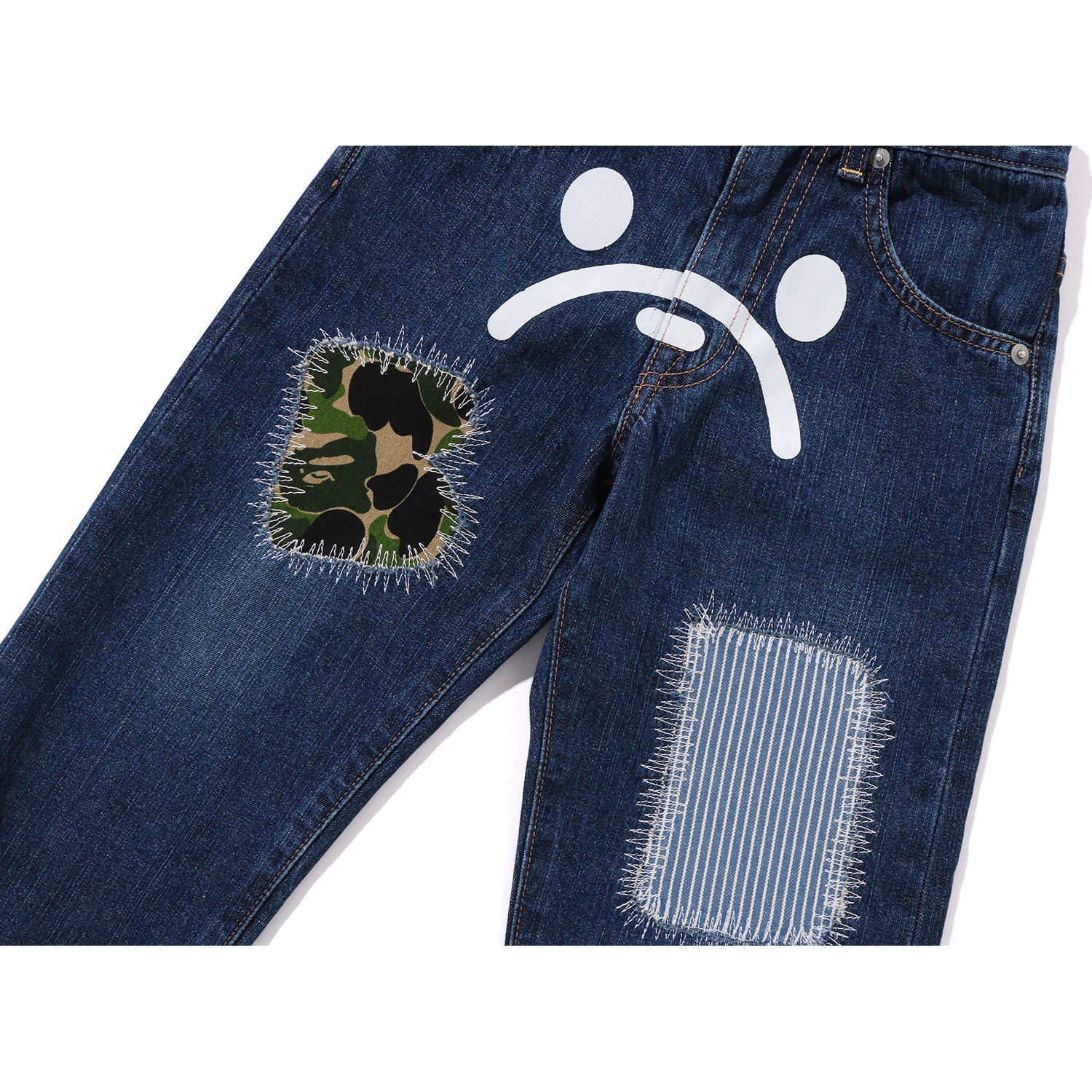 A BATHING APE FRONT milo design pants - チノパン