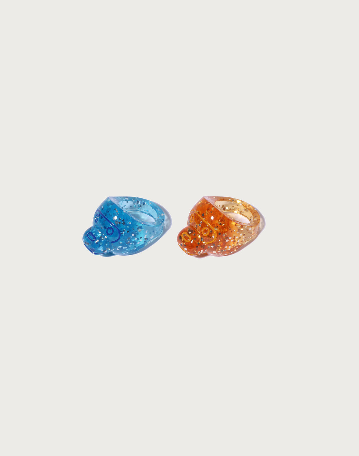 BABY MILO GLITTER ACRYLIC RING SET LADIES