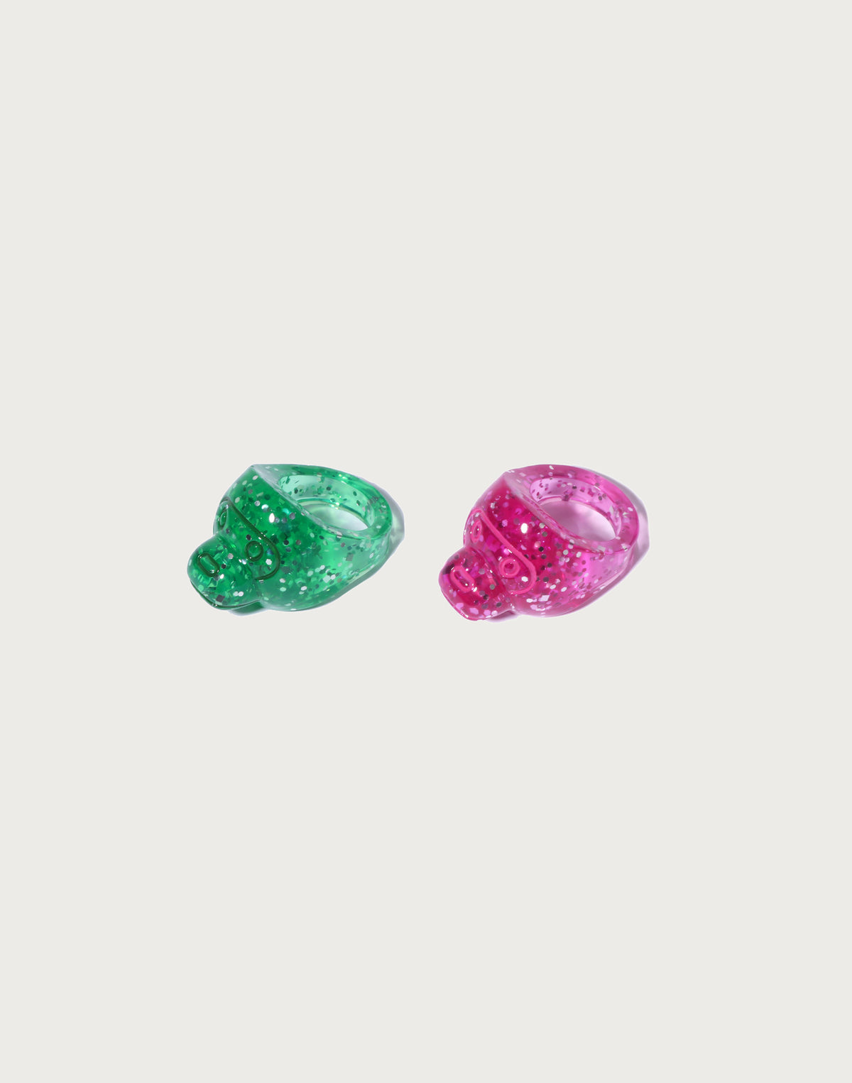 BABY MILO GLITTER ACRYLIC RING SET LADIES