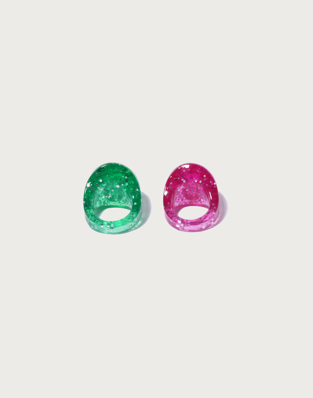 BABY MILO GLITTER ACRYLIC RING SET LADIES