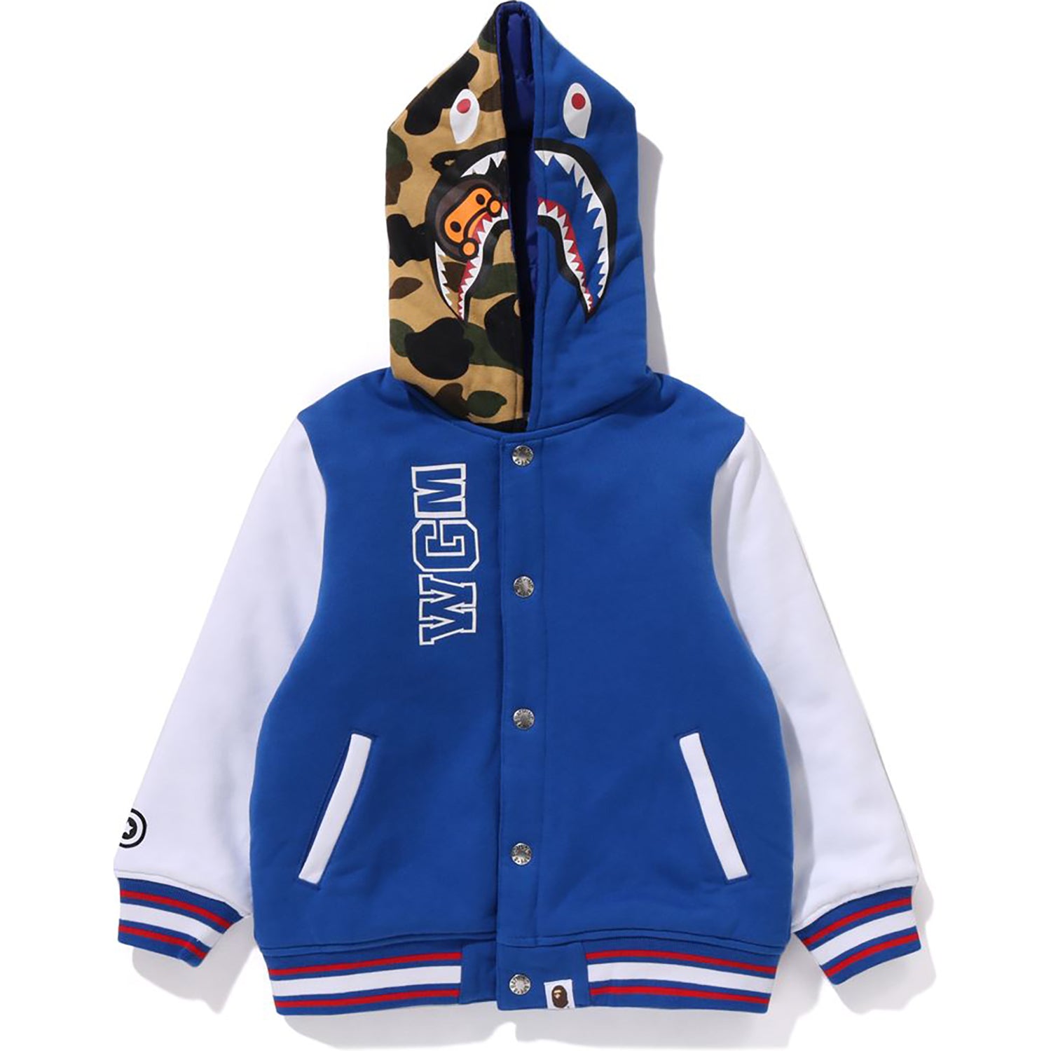 BAPE Milo Camo Milo Shark Full Zip Hoodie Green Men's - US