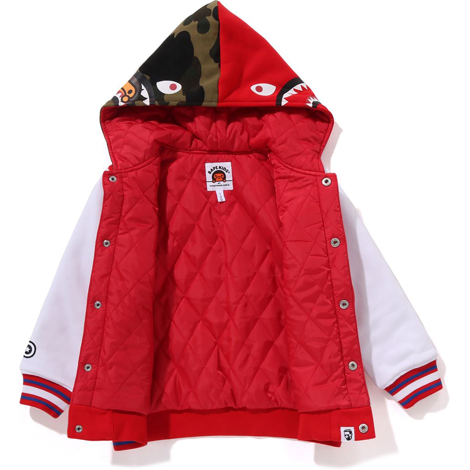 Bape shark sweat varsity jacket hotsell