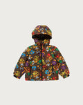 MILO MULTI DINOSAURS PATTERN ZIP HOODIE PADDED JACKET KIDS