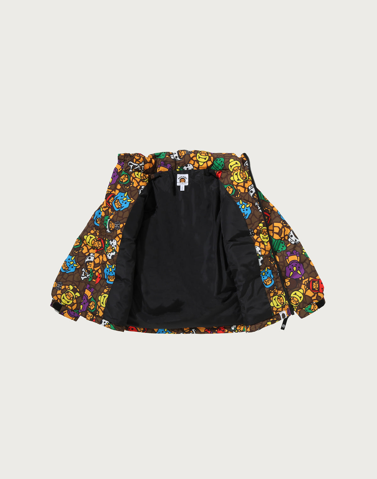 MILO MULTI DINOSAURS PATTERN ZIP HOODIE PADDED JACKET KIDS