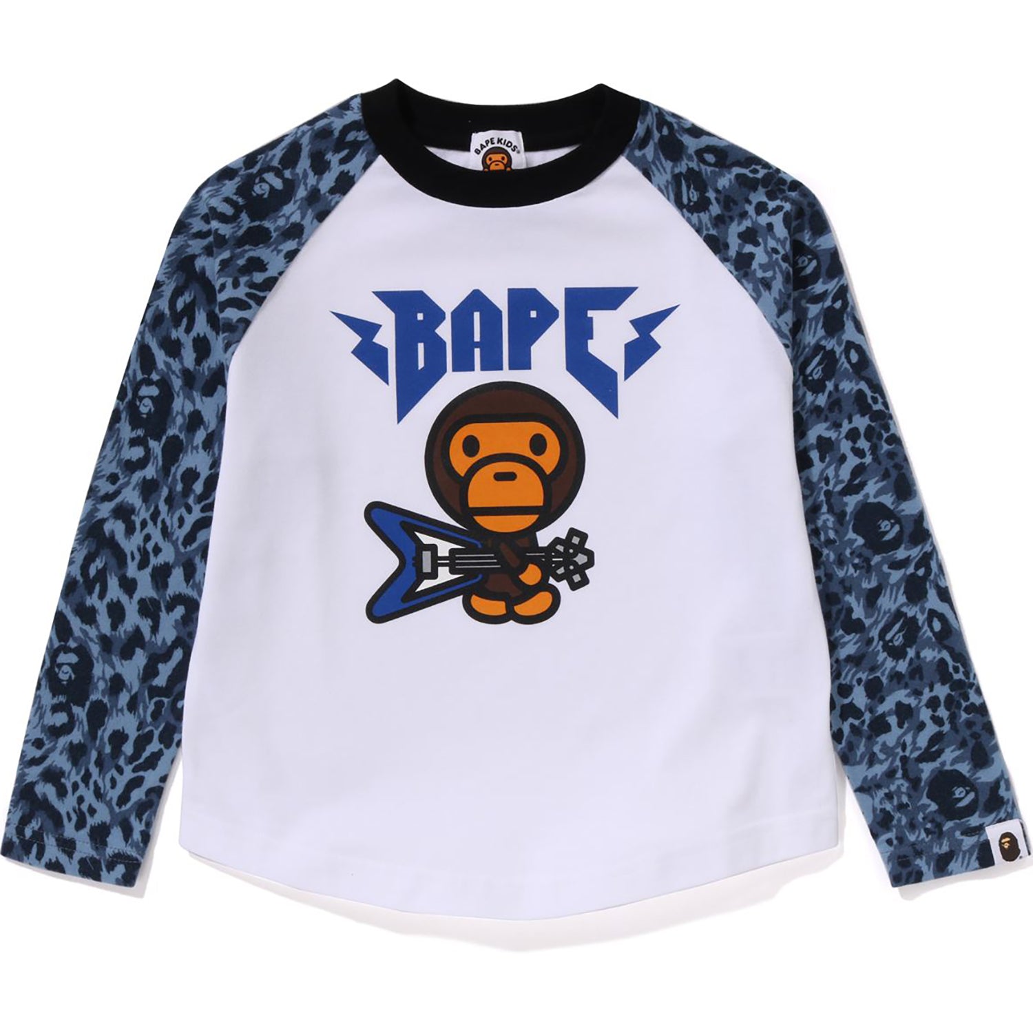 WILD LEOPARD PATTERN BABY MILO RAGLAN LS TEE KIDS – us.bape.com