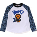 WILD LEOPARD PATTERN BABY MILO RAGLAN LS TEE KIDS