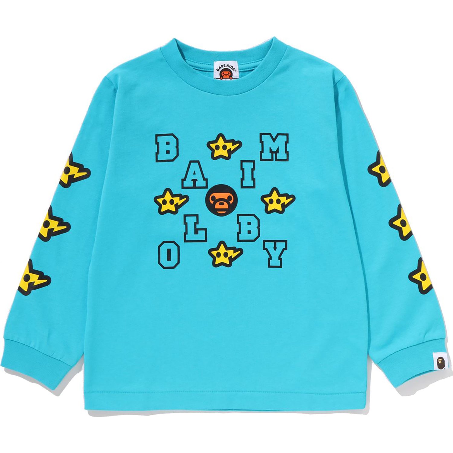 MILOGRAM STA LS TEE KIDS - BAPE Long Sleeve Cotton Jersey Shirt MILOGRAM STA LS TEE KIDS - BAPE Long Sleeve Cotton Jersey Shirt