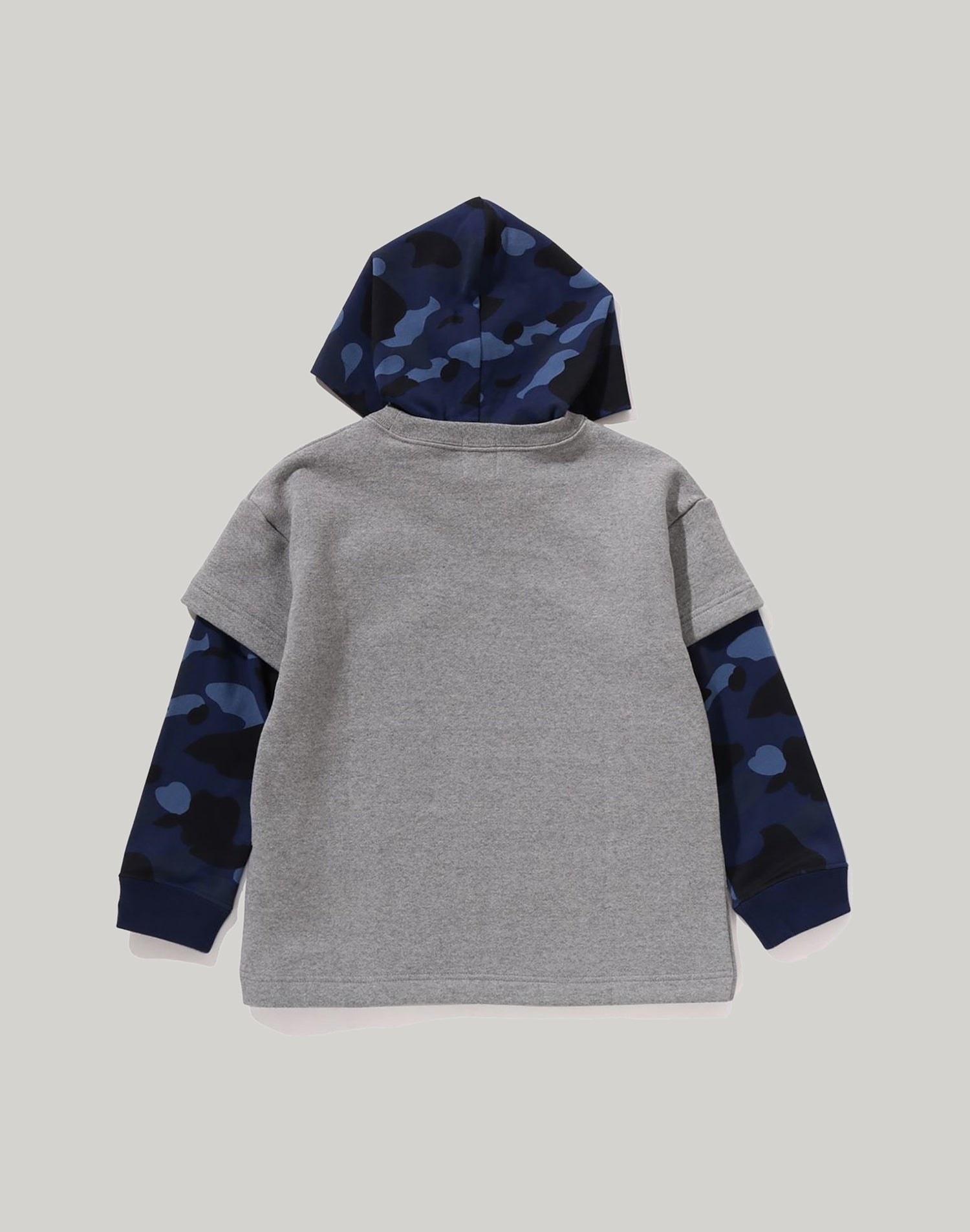 COLOR CAMO LAYERED RELAXED FIT PULLOVER HOODIE KIDS