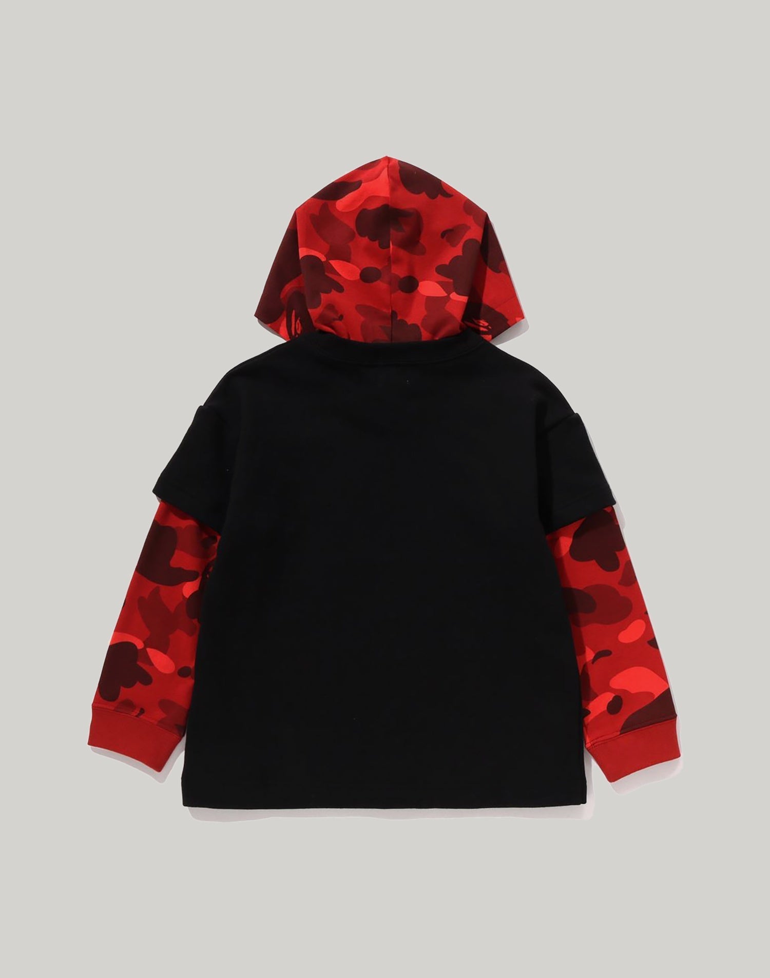 COLOR CAMO LAYERED RELAXED FIT PULLOVER HOODIE KIDS