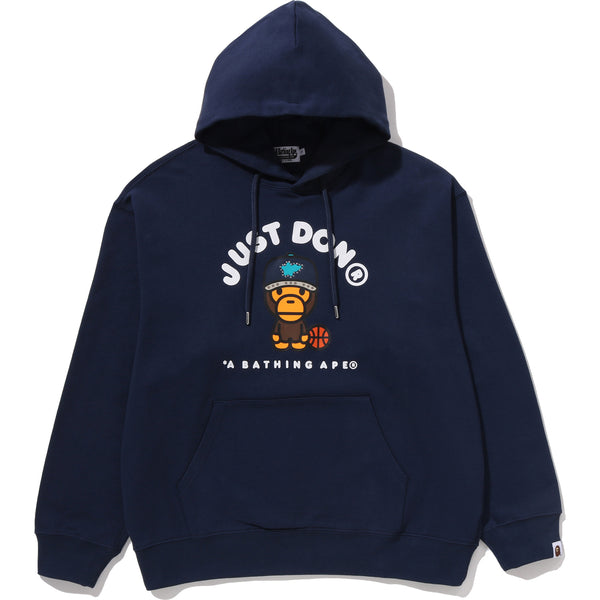 BAPE X JUST DON MILO RELAXED FIT PULLOVER HOODIE MENS – us.bape.com
