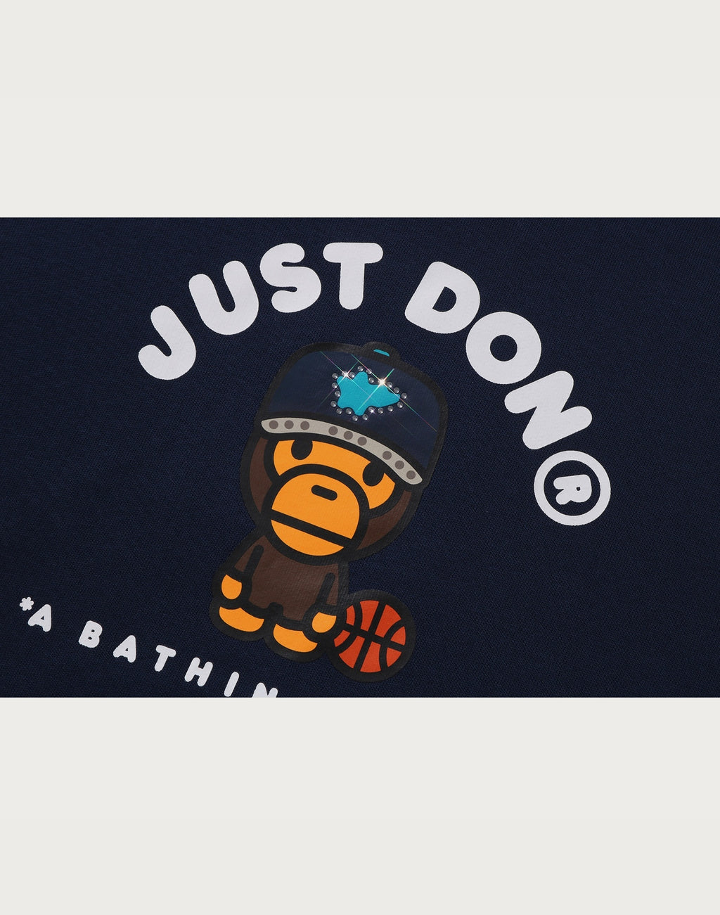 BAPE X JUST DON MILO RELAXED FIT PULLOVER HOODIE MENS