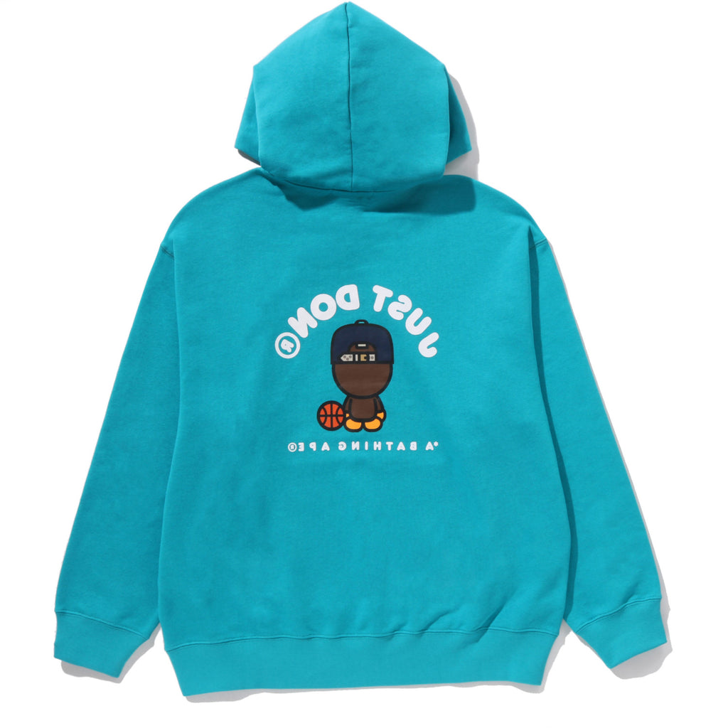 BAPE X JUST DON MILO RELAXED FIT PULLOVER HOODIE MENS