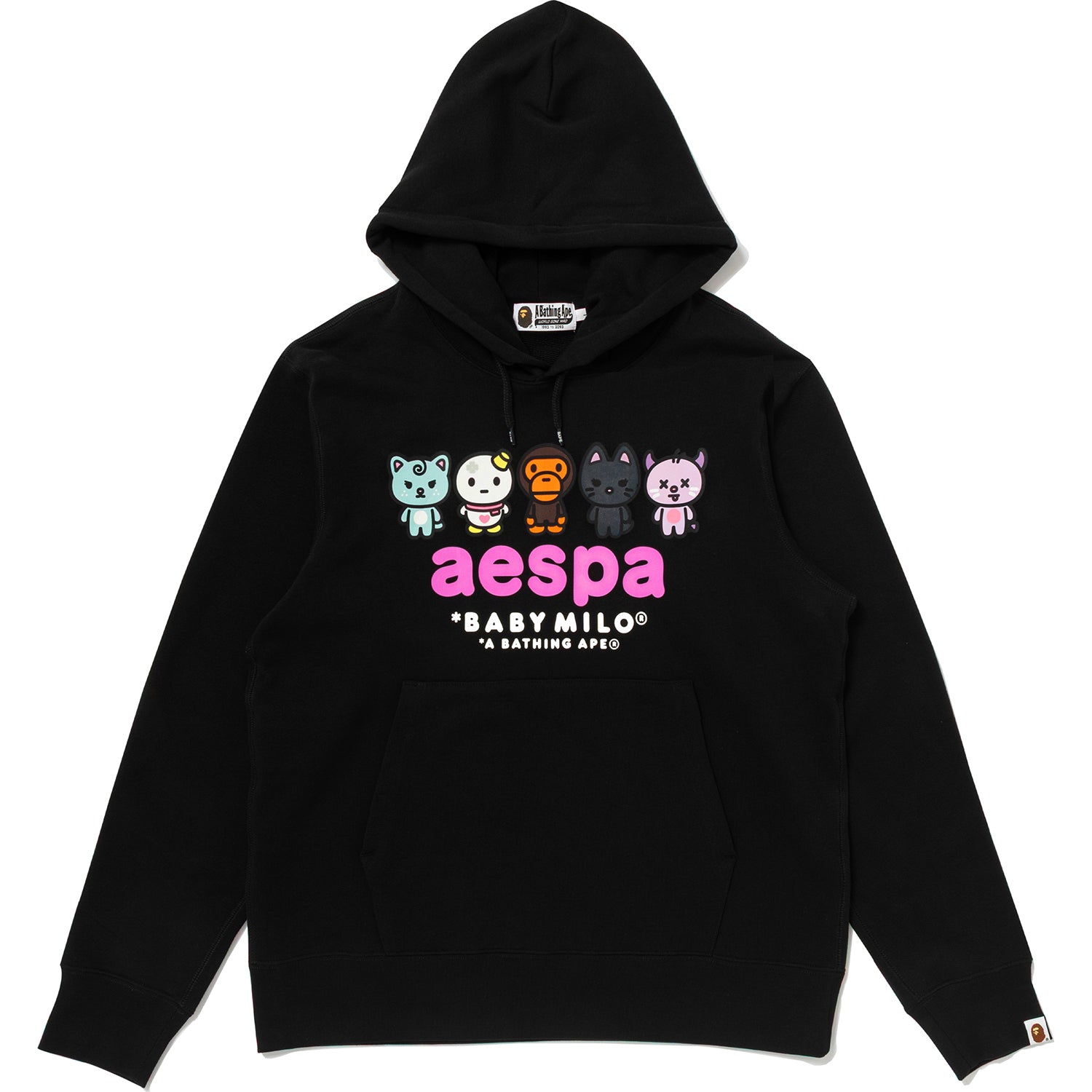 BAPE X AESPA BABY MILO PULLOVER HOODIE MENS