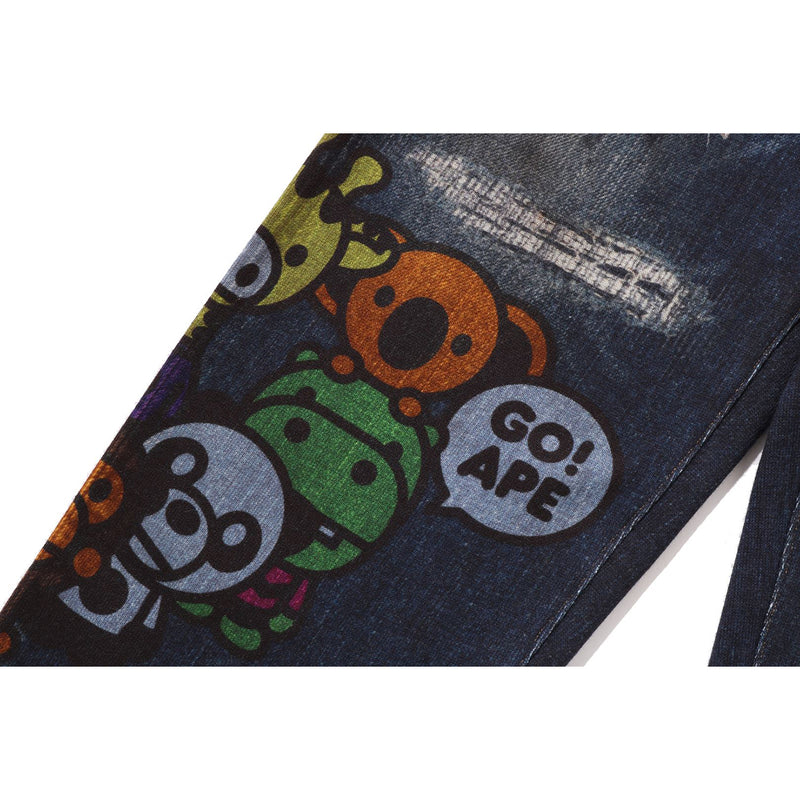 BABY MILO FRIENDS DENIM PRINT SWEAT PANTS KIDS