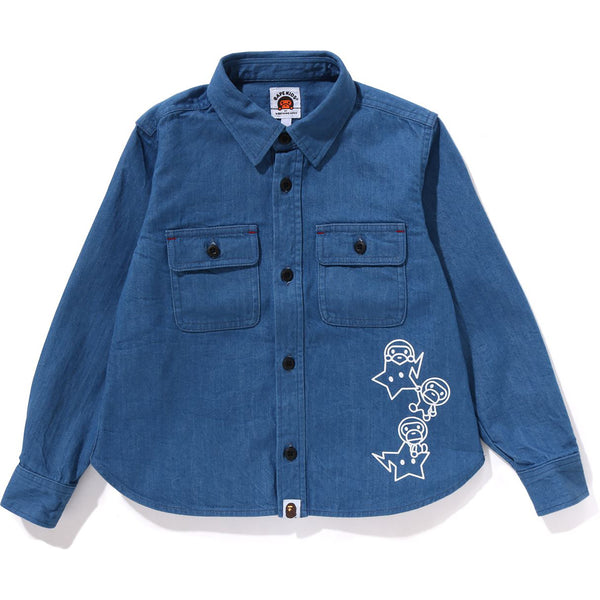 BABY MILO PATCH DENIM SHIRT KIDS – us.bape.com