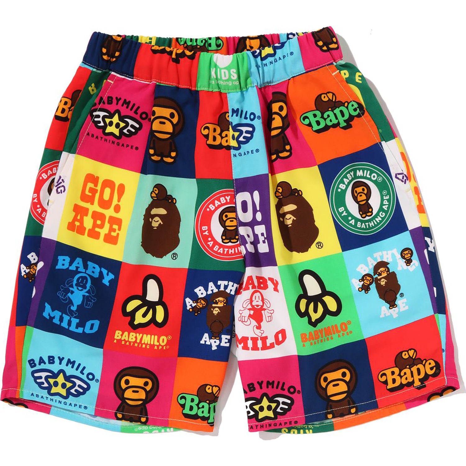 BABY MILO 星と猿柄 コットンショートパンツ M BABY MILO PATCHWORK SHORTS KIDS – us.bape.com