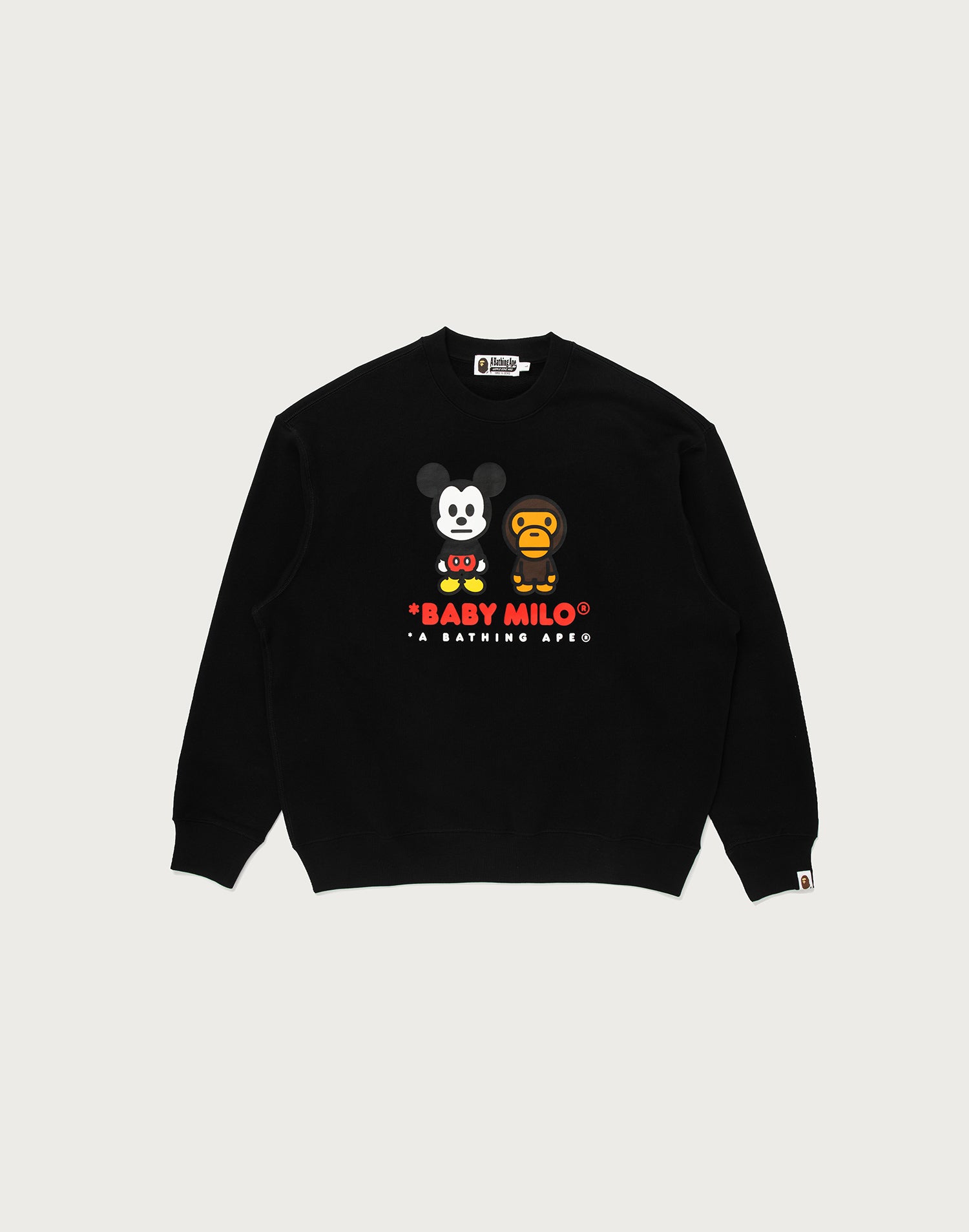 BAPE X DISNEY MICKEY MOUSE BABY MILO RELAXED FIT CREWNECK MENS