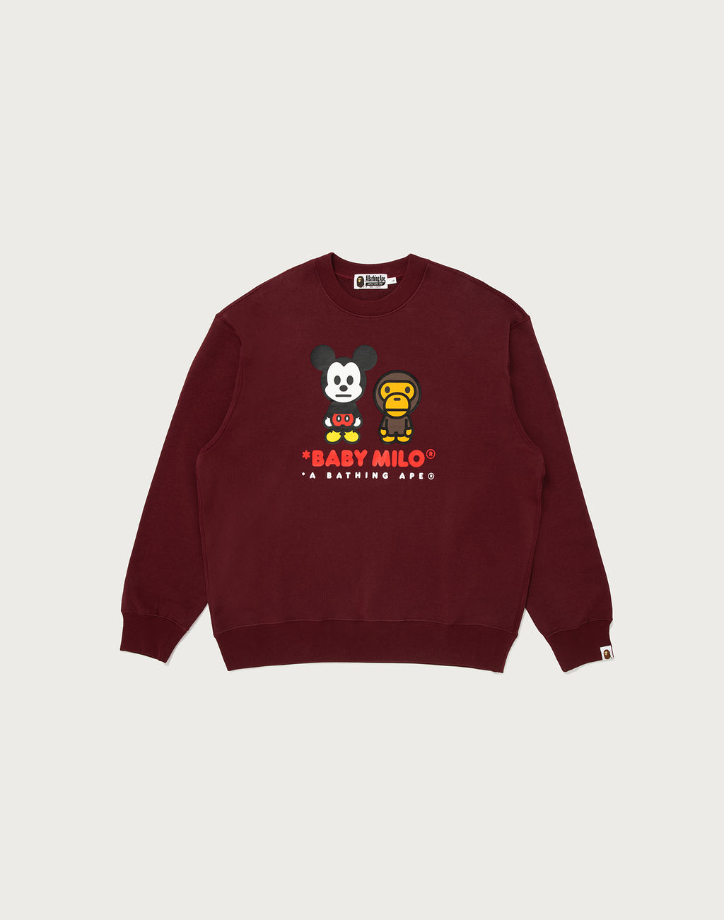 BAPE X DISNEY MICKEY MOUSE BABY MILO RELAXED FIT CREWNECK MENS