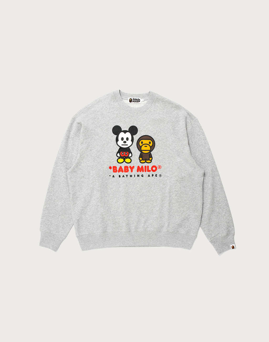 BAPE X DISNEY MICKEY MOUSE BABY MILO RELAXED FIT CREWNECK MENS