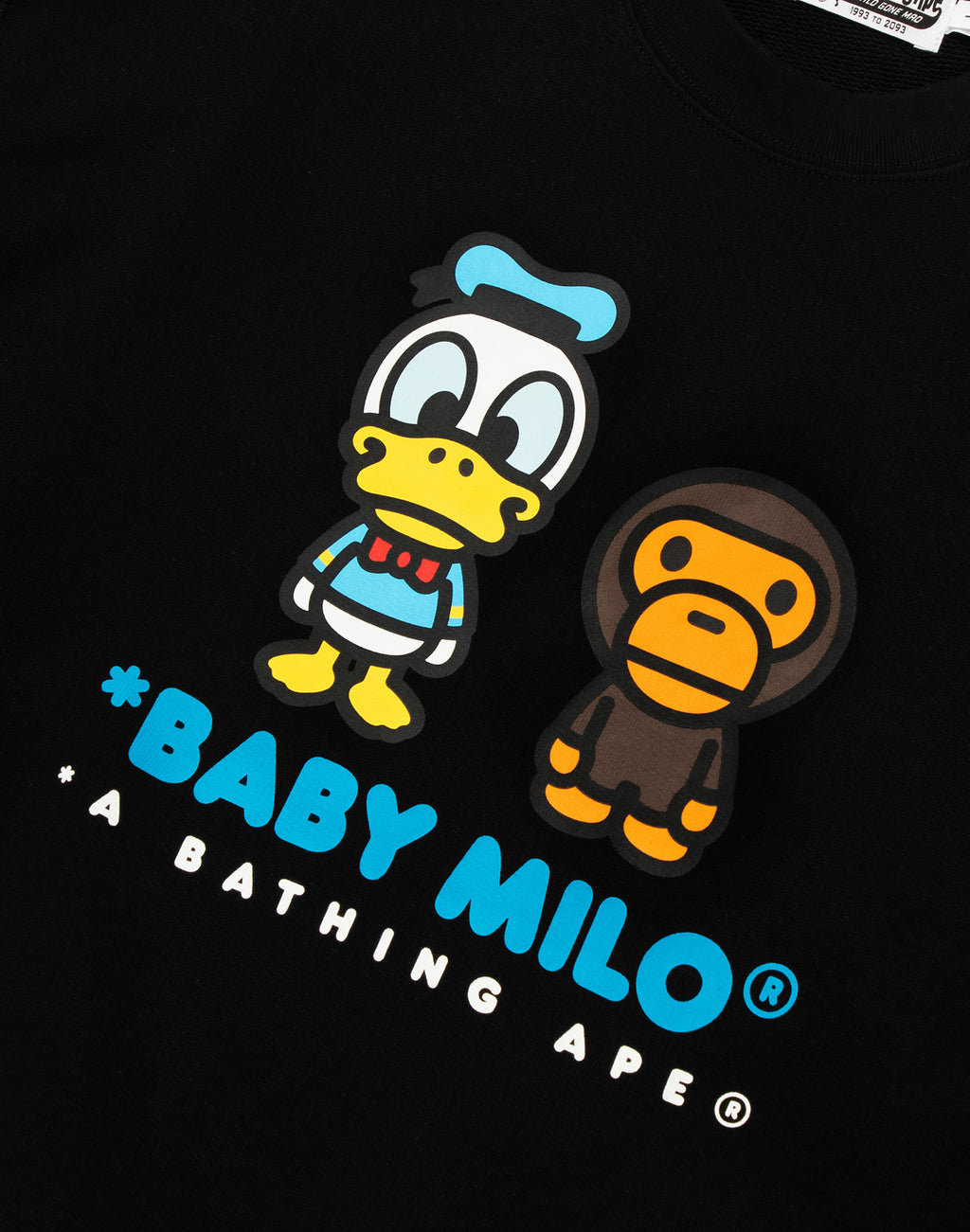 BAPE X DISNEY DONALD DUCK BABY MILO RELAXED FIT CREWNECK MENS