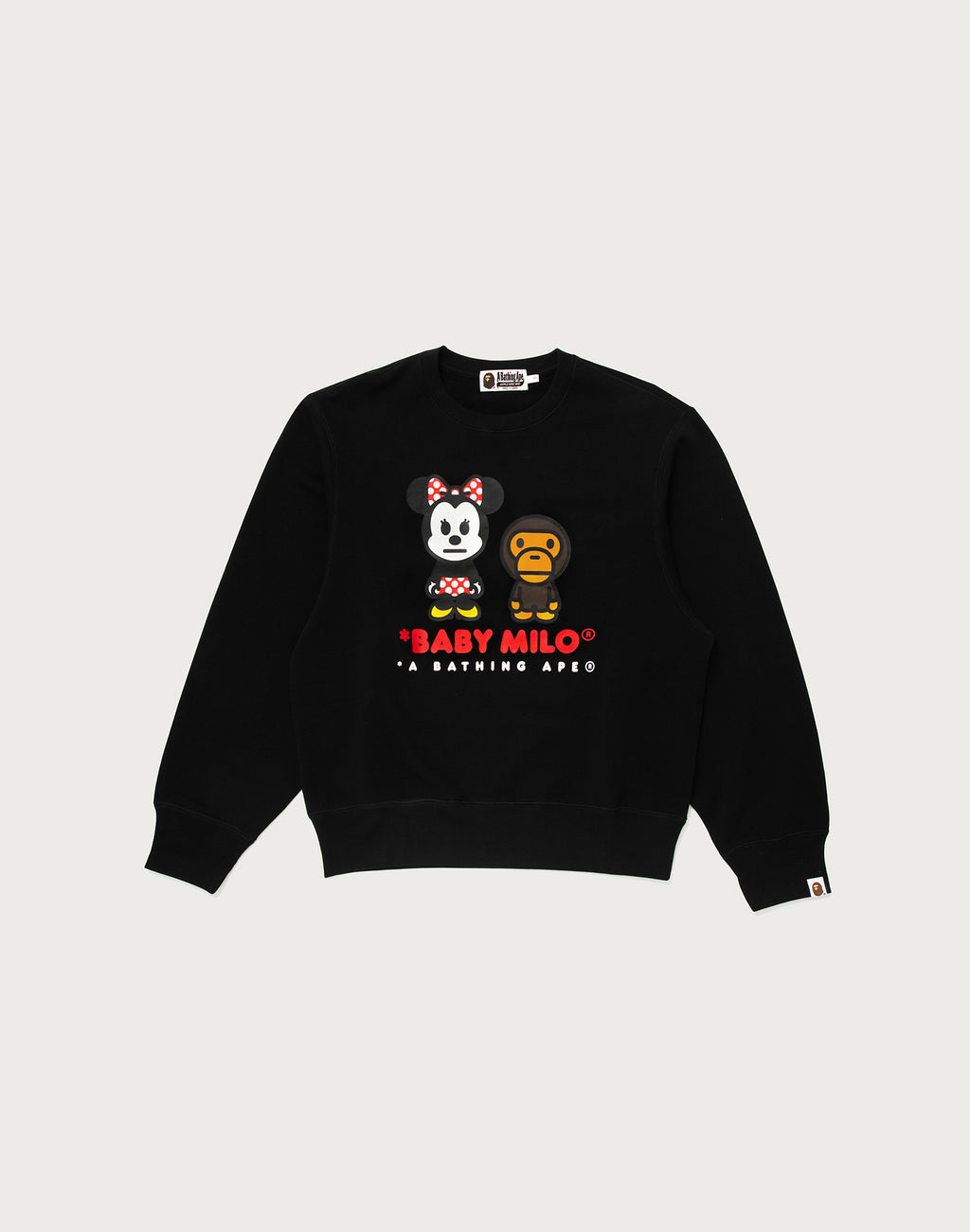 BAPE X DISNEY MINNIE MOUSE BABY MILO CREWNECK SWEATSHIRT LADIES