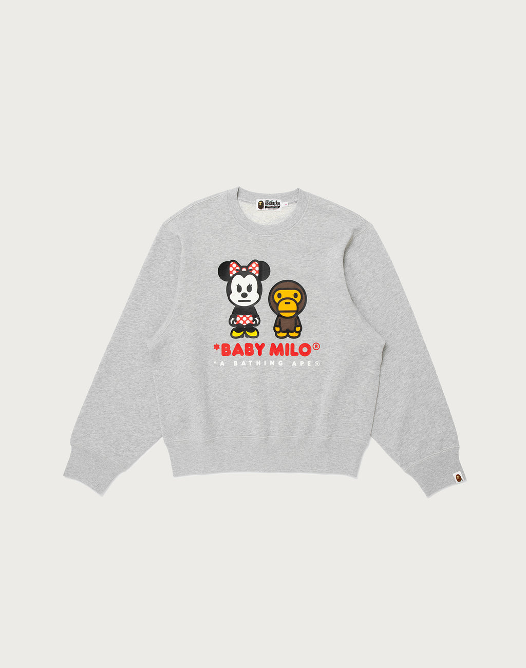 BAPE X DISNEY MINNIE MOUSE BABY MILO CREWNECK SWEATSHIRT LADIES