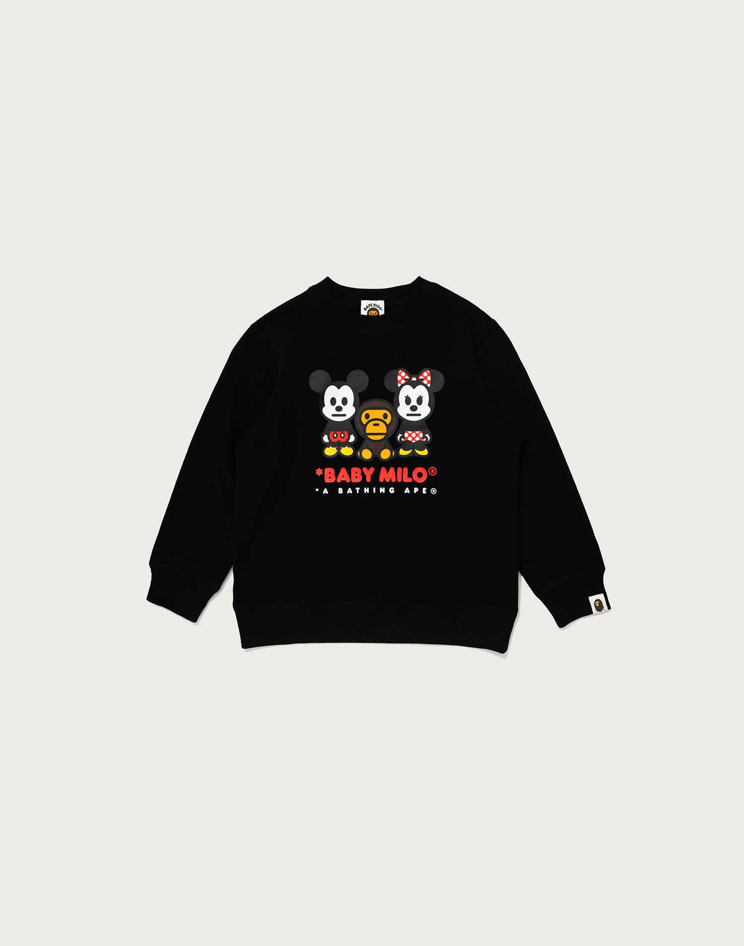 BAPE X DISNEY MICKEY MINNIE BABY MILO CREWNECK SWEATSHIRT KIDS